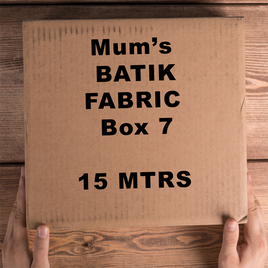 Mum's Fabric Stash - Box 7  - 15 mtrs BATIK & MIXED